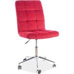 Kancelářské židle Signal v bordeaux červené z plastu s kolečky 