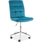 Kancelářské židle Signal v tyrkysové barvě z plastu s kolečky 