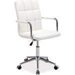 Kancelářské židle Signal v bílé barvě z polyuretanu s kolečky 