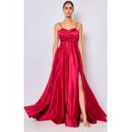 Dámské Plesové šaty v červené barvě v elegantním stylu z polyesteru ve velikosti L na promoce 