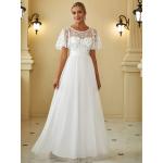 Dámské Svatební šaty Ever-Pretty v bílé barvě v třpytivém stylu ve velikosti XXL s výstřihem do V se třpytkami 