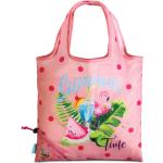 Dámské Nákupní tašky Fabrizio v růžové barvě s tropickým vzorem skládací o objemu 12 l 