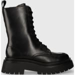 Dámské Kotníčkové boty na podpatku Pepe Jeans v černé barvě ve velikosti 40 na zimu 