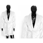 Pánské Župany Faro v bílé barvě v elegantním stylu z fleecu ve velikosti XXL plus size 
