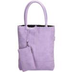 Elegantní kabelky ve fialové barvě v elegantním stylu semišové ve slevě 
