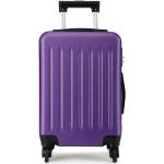 Pánské Plastové kufry ve fialové barvě z plastu s teleskopickou rukojetí ve slevě 