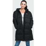 Dámské Designer Zimní bundy s kapucí Fila v černé barvě ve velikosti XS 