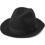 Pánské Fedora klobouky Fawler v černé barvě z vlny 