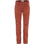 Dámské Outdoorové kalhoty FJÄLLRÄVEN v oranžové barvě ve velikosti XXL 