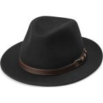 Pánské Fedora klobouky Fawler v černé barvě veganské 