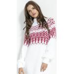 Dámské Pletené šaty Fobya v bílé barvě ve velikosti M ve slevě vánoční 