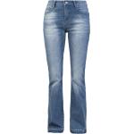 Dámské Boot Cut džíny v modré barvě ve streetwear stylu 