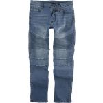 Pánské Slim Fit džíny v modré barvě ve streetwear stylu ve slevě 
