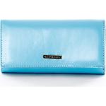 FPrice Dámská dlouhá kožená peněženka ve světle modré barvě ONE SIZE