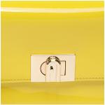 Dámské Luxusní kabelky FURLA Furla v žluté barvě v lakovaném stylu z kůže 