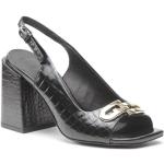 Dámské Kožené sandály FURLA Furla v černé barvě z kůže ve velikosti 40 ve slevě na léto 