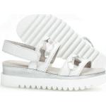 Dámské Sandály na klínku Gabor v bílé barvě z hladké kůže ve velikosti 40 s výškou podpatku 3 cm - 5 cm na léto 