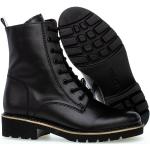 Dámské Kotníčkové boty na podpatku Gabor v černé barvě v army stylu z hladké kůže ve velikosti 37 ve slevě na zimu 