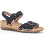 Dámské Kožené sandály Gabor v černé barvě v elegantním stylu ze syntetiky ve velikosti 40 s přezkou na léto 