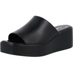 Dámské Kožené pantofle Gabor v černé barvě z hladké kůže s výškou podpatku do 3 cm 