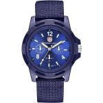Pánské Náramkové hodinky Nepromokavé v modré barvě v army stylu vhodné na Sport 
