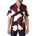 Pánské Košile s potiskem Tommy Hilfiger v tmavě červené barvě na jaro 
