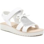 Dámské Vycházkové sandály Geox v bílé barvě z koženky ve velikosti 35 veganské ve slevě na léto 