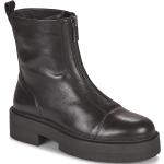Dámské Kožené kotníkové boty Geox v černé barvě ve velikosti 41 s výškou podpatku 3 cm - 5 cm 