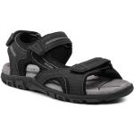 Pánské Kožené sandály Geox v černé barvě z koženky ve velikosti 45 veganské na léto 