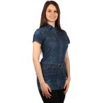 Glara Dámské jeans krátké šaty s krátkým rukávem 132326