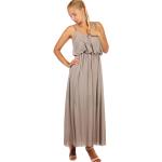 Glara Jednobarevné maxi šaty s krajkovými ramínky 247136