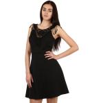 Glara Krátké černé šaty s krajkou 104722