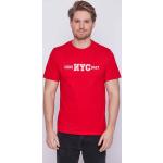 GloStory Pánské tričko New York Barva: Červená, Velikost: S