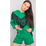 Dámská  Jarní a podzimní móda FashionHunters v zelené barvě ve velikosti S s flitry ve slevě 