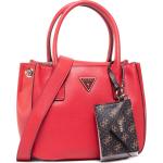 Dámské Luxusní kabelky Guess v červené barvě z polyesteru 