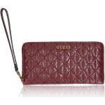Dámské Luxusní peněženky Guess v bordeaux červené v elegantním stylu ve slevě 