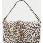 Dámské Luxusní kabelky Guess ve zlaté barvě s leopardím vzorem z polyuretanu 