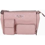 Dámské Luxusní kabelky Guess v růžové barvě z polyuretanu veganské 