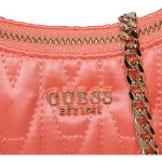 Dámské Luxusní kabelky Guess v korálově červené barvě z koženky veganské 