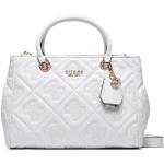 Dámské Luxusní kabelky Guess v bílé barvě z koženky veganské ve slevě 