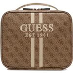 Dámské Luxusní kabelky Guess Katey v hnědé barvě z koženky veganské ve slevě 
