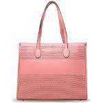 Dámské Luxusní kabelky Guess Katey v růžové barvě z koženky veganské 