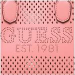 Dámské Luxusní kabelky Guess Katey v růžové barvě z koženky veganské 