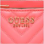 Dámské Luxusní kabelky Guess v korálově červené barvě z koženky veganské 