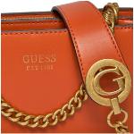 Dámské Luxusní kabelky Guess v oranžové barvě z koženky veganské 