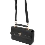 Dámské Luxusní kabelky Guess v černé barvě z koženky s odnímatelným popruhem 