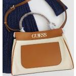 Dámské Luxusní kabelky Guess ve zlaté barvě z plátěného materiálu 