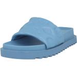 Dámské Pantofle na podpatku Guess ve světle modré barvě ze syntetiky ve velikosti 41 s výškou podpatku do 3 cm protiskluzové 