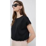Dámské Designer Košile s krátkým rukávem DKNY v černé barvě ve velikosti M s krátkým rukávem ve slevě 