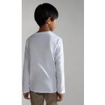 Dětská trička s dlouhým rukávem NAPAPIJRI v bílé barvě ve slevě 